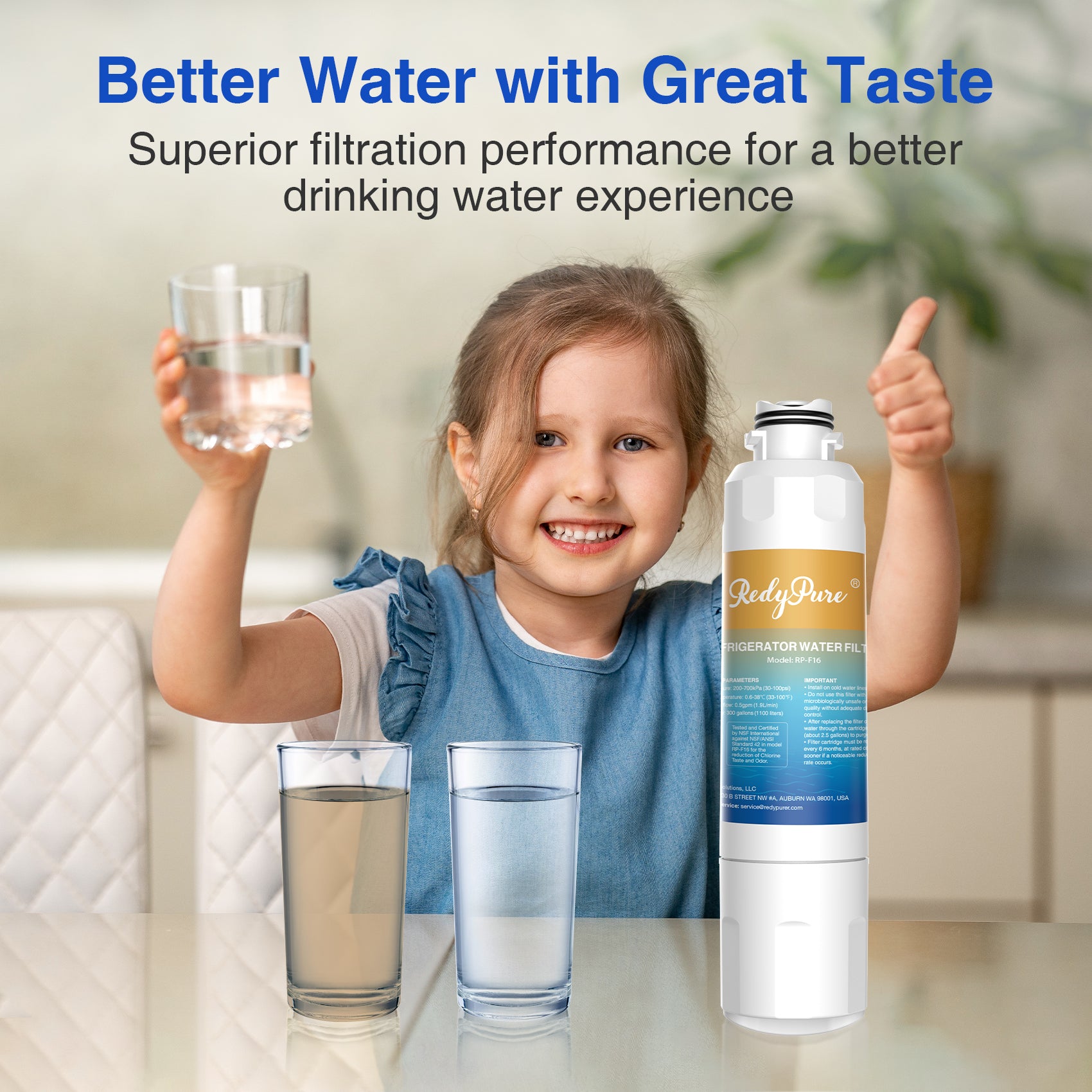 2 Pack Refrigerator Water Filter Replacement For Water Filter HAF-CIN EXP, DA29-00020B, HAF-CIN, DA29-00020B-1, RF28HMEDBSR, RF263BEAESR, RS25J500DSR, RF263TEAESG, HDX FMS-2, DA97-08006A-1