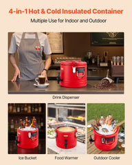 Insulated Beverage Dispenser For Hot And Cold Drinks 2.2 Gal/8L Cooler Jug
