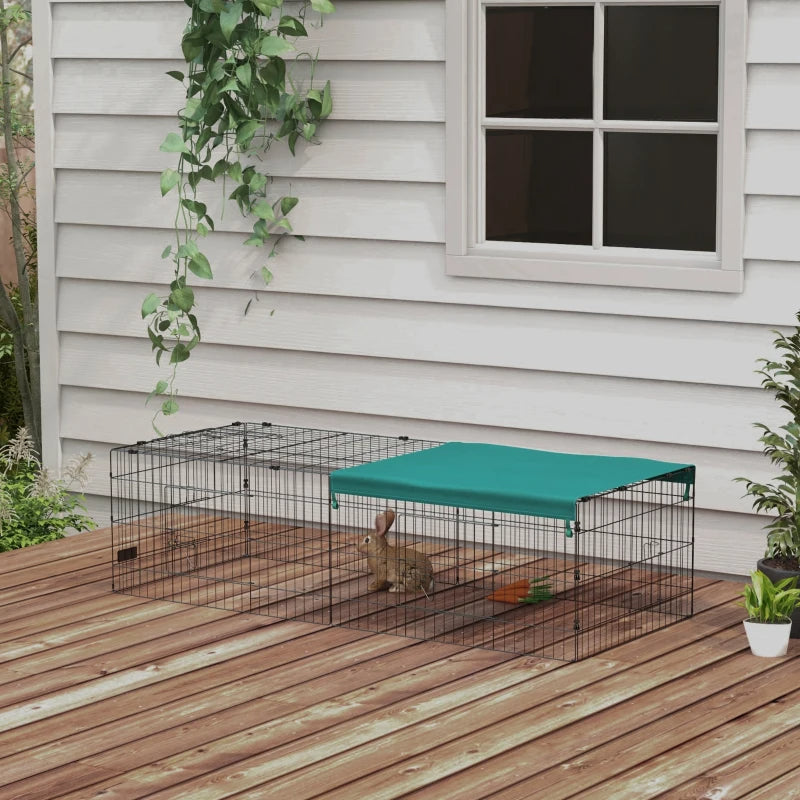 Small Animal Playpen With With Roof For Rabbits, Chicken, Chinchillas For Indoor Outdoor Use, Green
