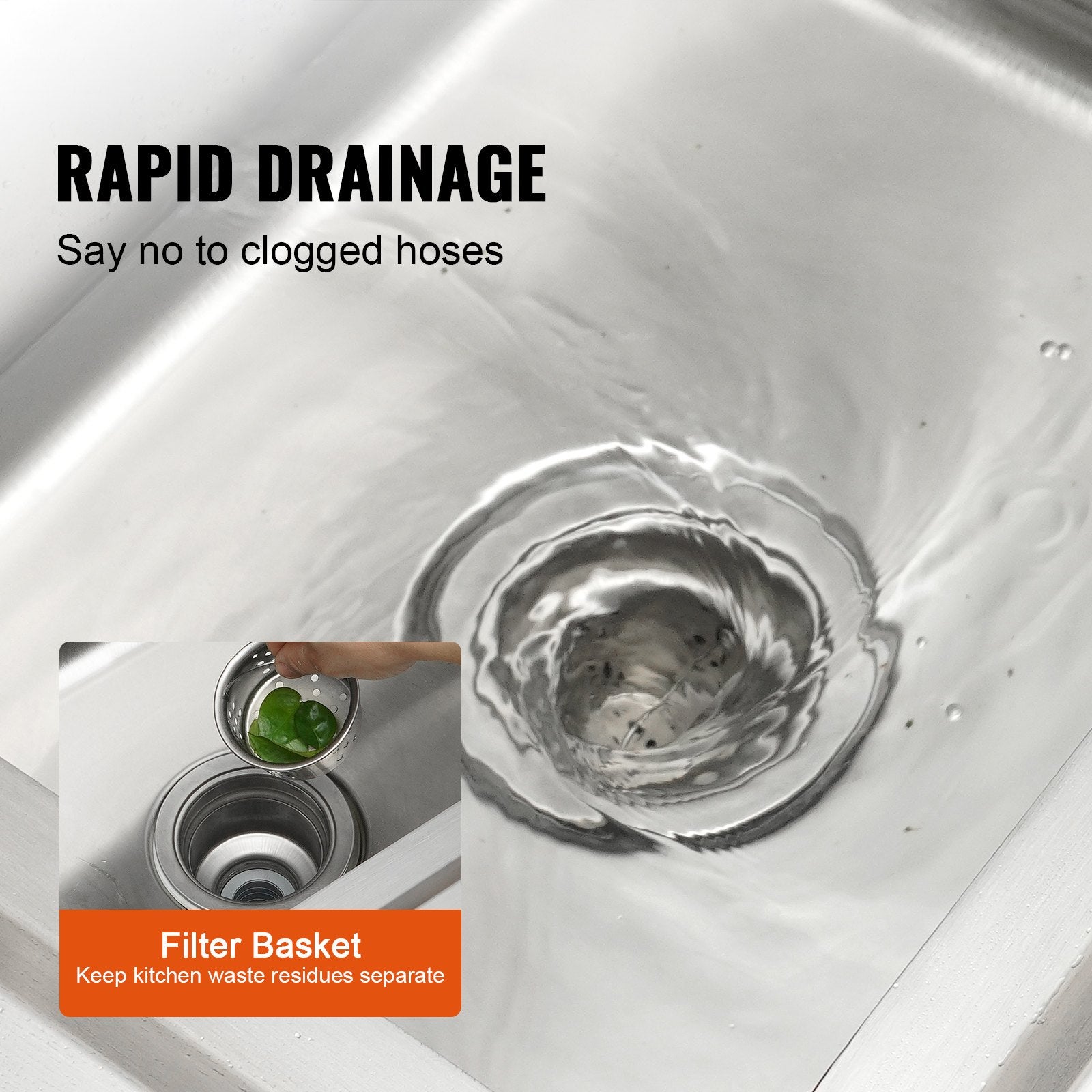 Stainless Steel Utility Sink, 1 Compartment Free Standing Small Sink Include Faucet & Legs, 16 X 13 X 8.7 In Commercial Single Bowl Sinks For Garage, Restaurant, Kitchen, Laundry