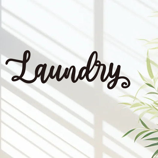 Vintage Industrial Metal Wall Sign For Laundry Room & Garage
