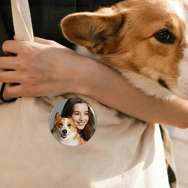 Custom Pet Photo Pins - Cherish Memories With Your Furry Friend - 2.25inch  2 Pcs Must Upload The Image