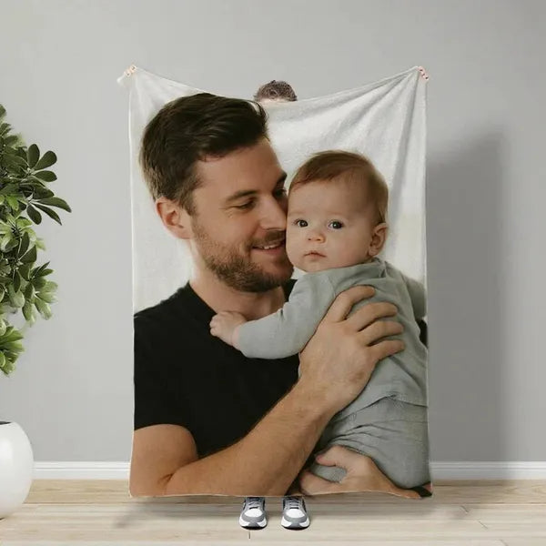 Custom Blankets Flannel With Photo Upload For Mother's Day - Must Upload The Image
