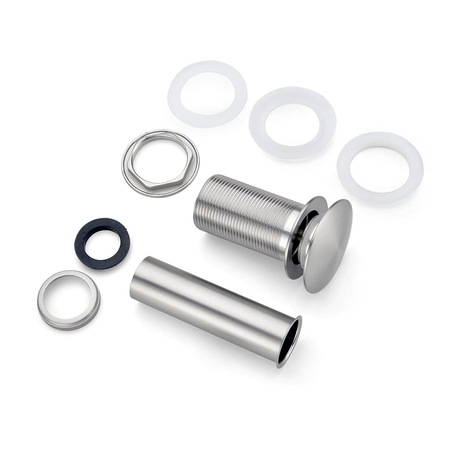 The Bathroom Sink Drain Has No Overflow Hole, And The Basin And Washbasin Pop-up Drain Is Made Of 304 Stainless Steel