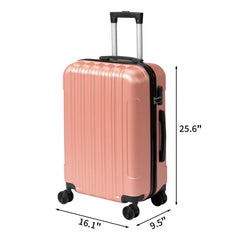 Three-in-one Textured Matte Finish, Non-TSA Lock, 28-inch Detachable Wheels, ABS Trolley Case, 20in, 24in, 28in ABS, All Available In Rose Gold