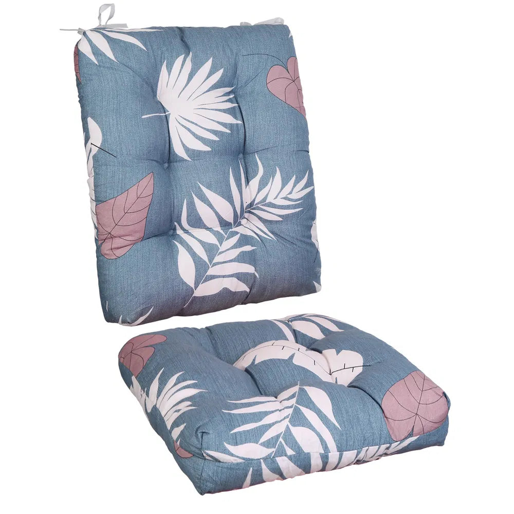 Waterproof Rocking Chair Cushion Upper And Lower Back And Seat Sets With Non-Slip Ties Oxford Cloth Surface Polyester Filling Comfortable For Indoor Home Office Car