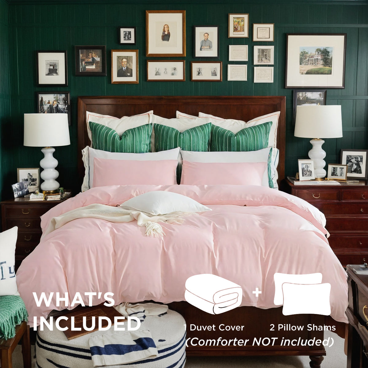 This High-quality White And Pink Oversized Solid Color Duvet Cover Set Includes One Duvet Cover And Two Pillowcases. Its Universally Appealing Design Creates A Warm And Cozy Atmosphere For Any Campus