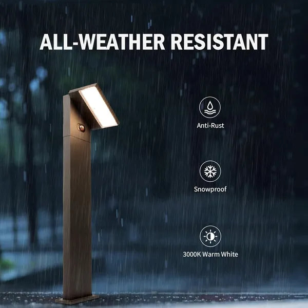 Solar Pathway Lights Outdoor With Motion Sensor IP65 Waterproof Path Lights For Driveway Adjustable Head 32128
