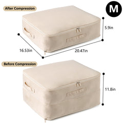 1Pc Foldable Storage Bag For Comforter Quilt Blanket Clothes Pillows Beddings With Dual Zippers