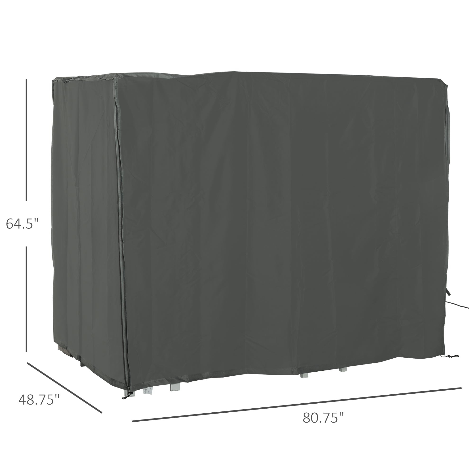 All Weather Garden Patio Swing Chair Cover Waterproof Protector Anti-UV And PVC Coating Fade Resistant Oxford Fabric 6.7ft X 4.1ft X 5.4ft