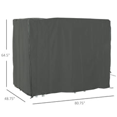 All Weather Garden Patio Swing Chair Cover Waterproof Protector Anti-UV And PVC Coating Fade Resistant Oxford Fabric 6.7ft X 4.1ft X 5.4ft