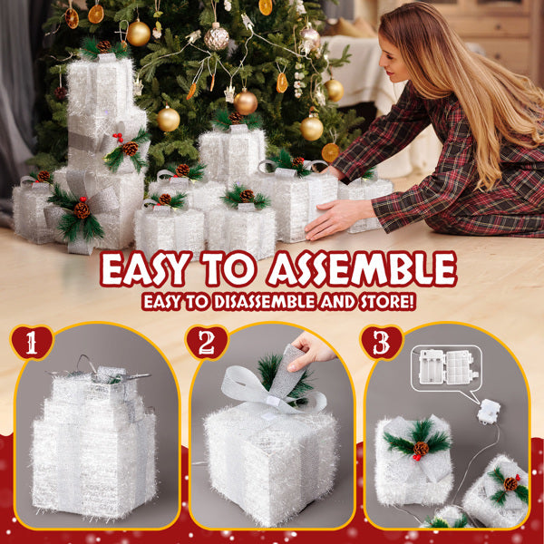 White Christmas Lighting Gift Box