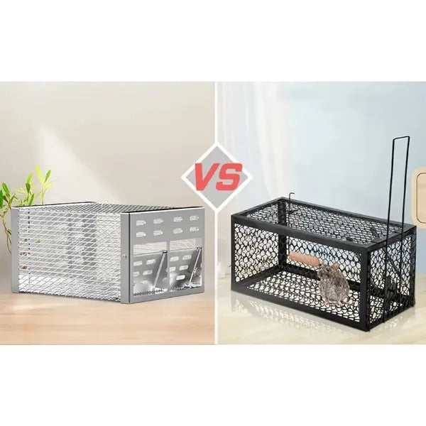 Humane Dual Entrance Mousetrap - Automatic, Reusable Catch And Release Design For Indoor/outdoor Use, Non-rusting Iron Construction, Mousetrap, Continuous Cycle, Fit
