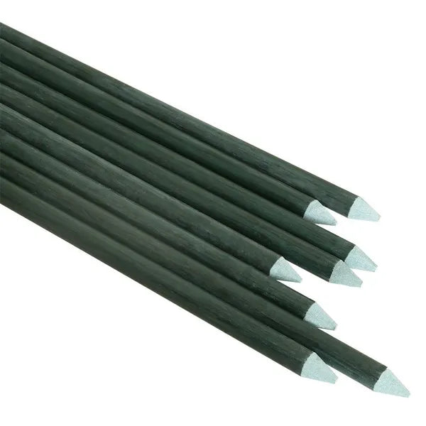 8PC 3/8inch 4ft Dark Green Solid Sticks For Plant Support Offer High Strength, Corrosion Resistance, And Durability, Suitable For Flowers, Vegetables, And Fruit Trees.