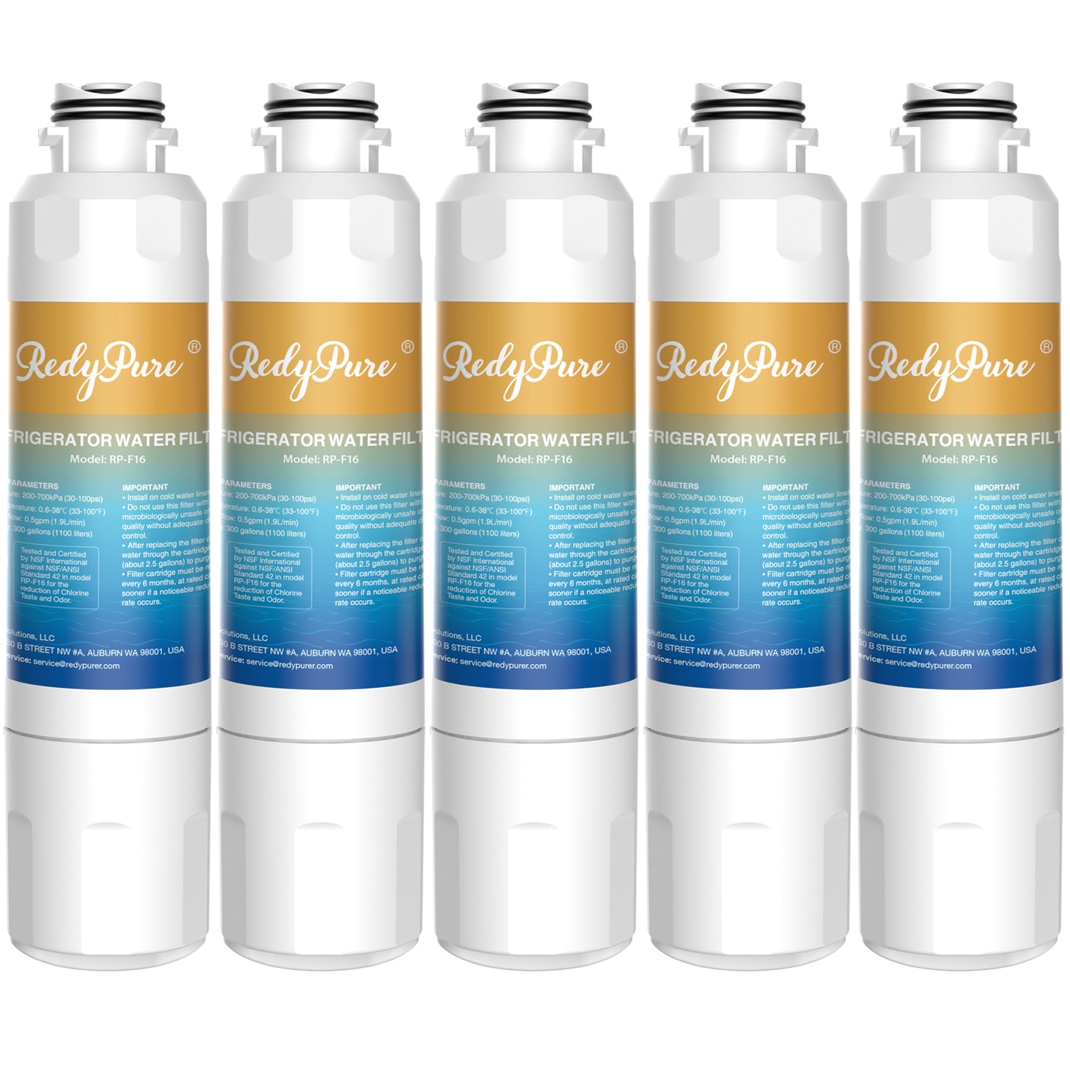 5 Pack Refrigerator Water Filter Replacement For Water Filter HAF-CIN EXP, DA29-00020B, HAF-CIN, DA29-00020B-1, RF28HMEDBSR, RF263BEAESR, RS25J500DSR, RF263TEAESG, HDX FMS-2, DA97-08006A-1
