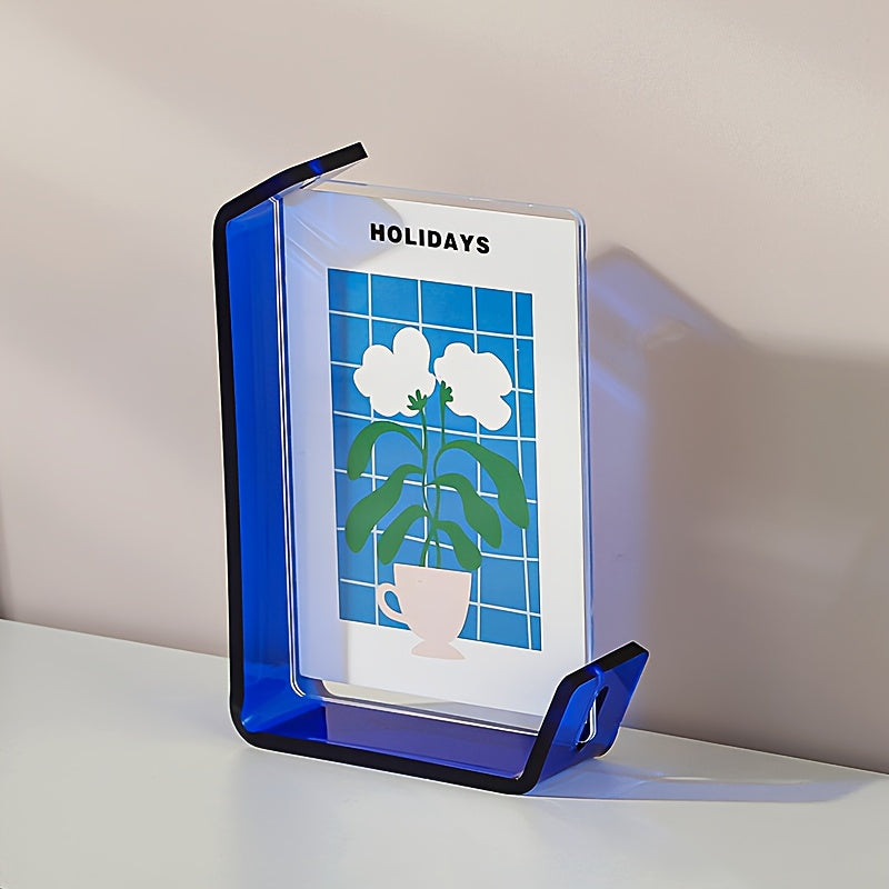 4x6 Inch Colorful Acrylic Photo Frame Box Creative Picture Holder Stylish Gradient Color Collage Frame
