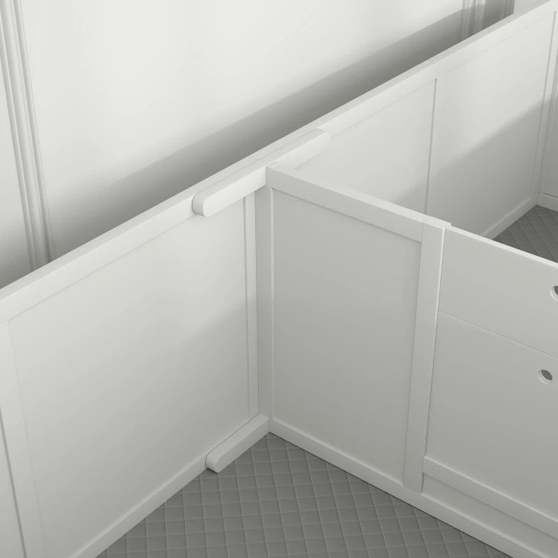 Whelping Box For Dogs And Puppies W Waterproof Pee Pad & Adjustable Door For Large