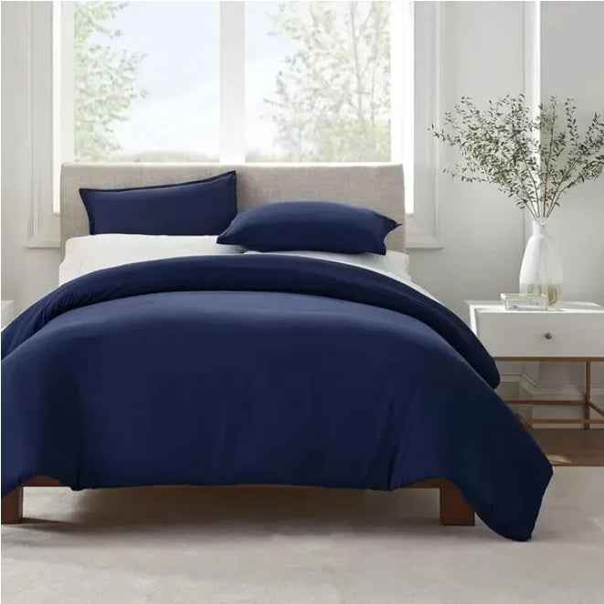 Serta Simply Clean Pleated Duvet Cover Queen