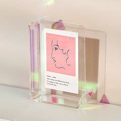 5x7 Inch Colorful Acrylic Photo Frame Box Creative Picture Holder Stylish Gradient Color Collage Frame