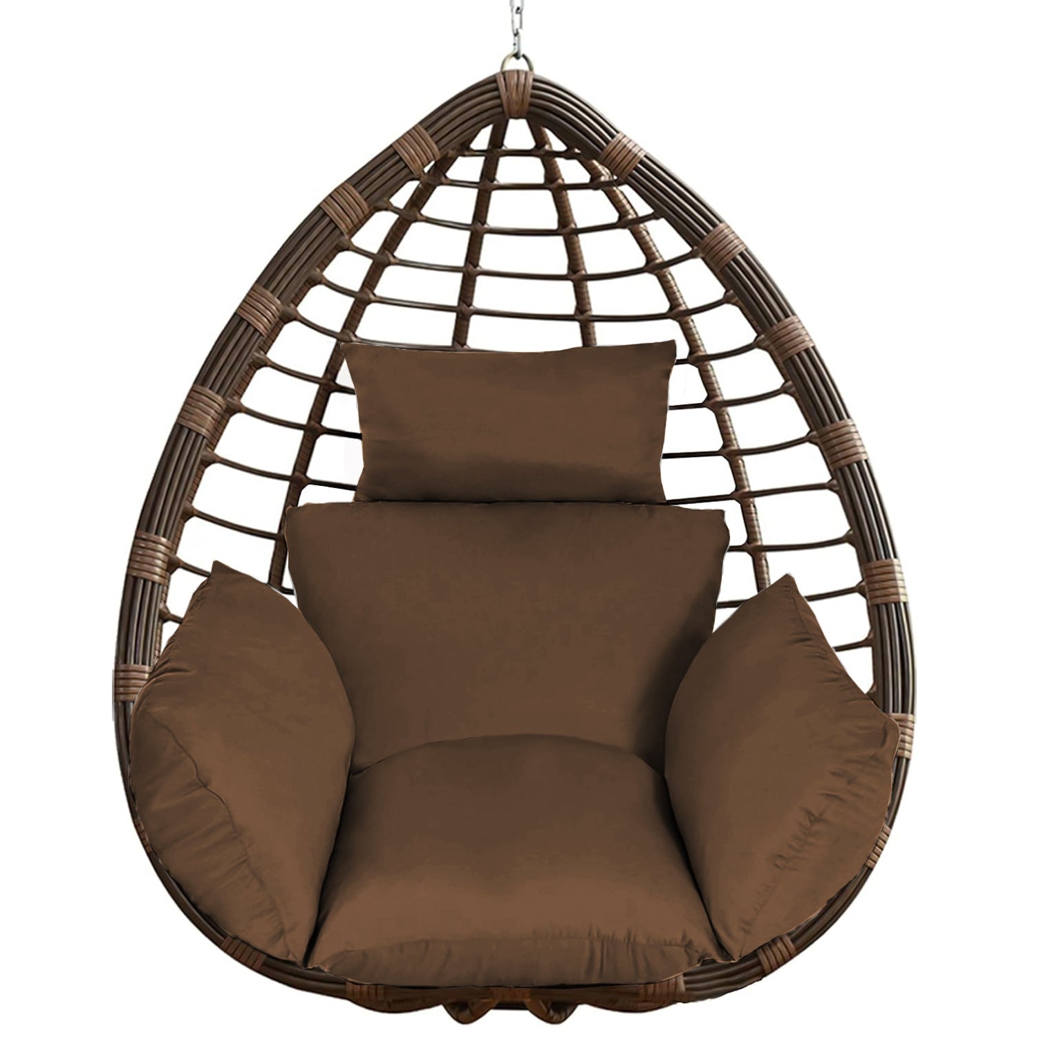1Pc Egg Chair Cushion Hanging Basket Seat Cushion Thicken Soft Egg Swing Chair Pad Hanging Egg Chair Cushion With Headrest
