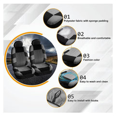 Car Seat Covers For Hilux  AN120 AN130 8.Gen 2015-2025, Full Coverage Seat Protector Cover Full Set Seat Protectors Interior Accessories,5seats-Red