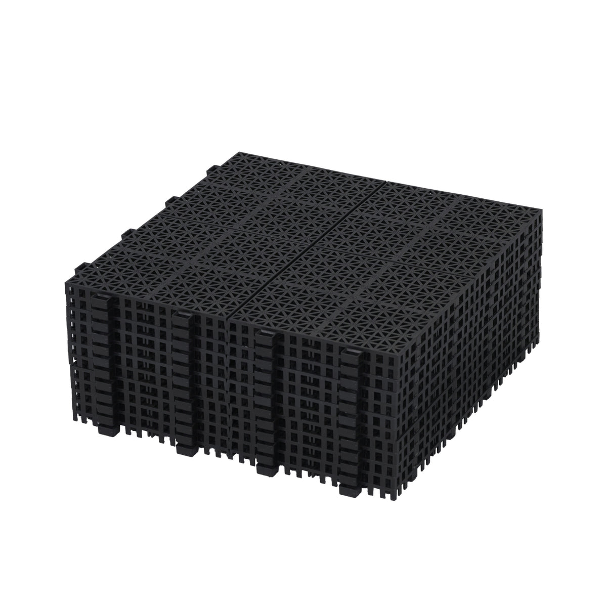 Waterproof Outdoor All-weather Anti Slip Bathroom Black Interlocking Deck