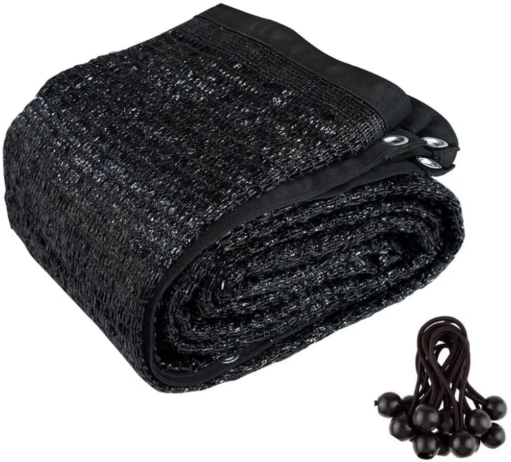 High-Strength Anti-Aging Black Shade Net (Ready-Made) , Universal For Sun Protection, Rain Shelter, Dust Prevention And Bird Deterrence
