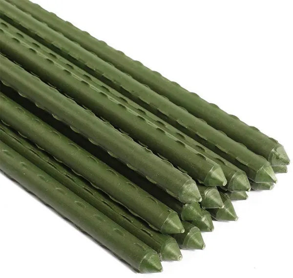 10PC Dark Green Solid Plastic Rods - DIY Craft Material, Support Sticks, Garden Tying Poles, Plant Binding Stakes