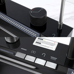 Single Bowl Kitchen Sink With Pull-Out Faucet, 304 Stainless Steel Waterfall Sink, Vegetable & Dish Washing Sink For Kitchen, Laundry Or Utility Use