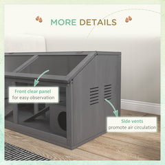 Rat Cage Hamster Cage Small Animal Playhouse for Gerbils with Suspension Bridge, Ladders, Openable Top Hut