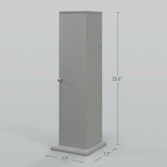 Small Toilet Paper Cabinet, Bathroom Corner Cabinet with Doors and Shelves for Paper Shampoo, Gray