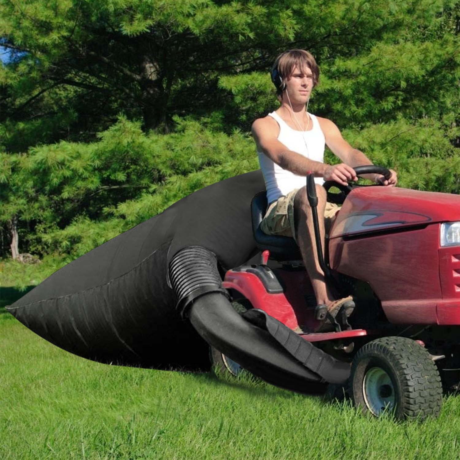 1Pc Lawn Tractor Leaf Bag 54 Cubic Feet Standard Garden Waste Collecting Bag With 112in Opening For Riding Lawn Mower Rubbish Bag Outdoor