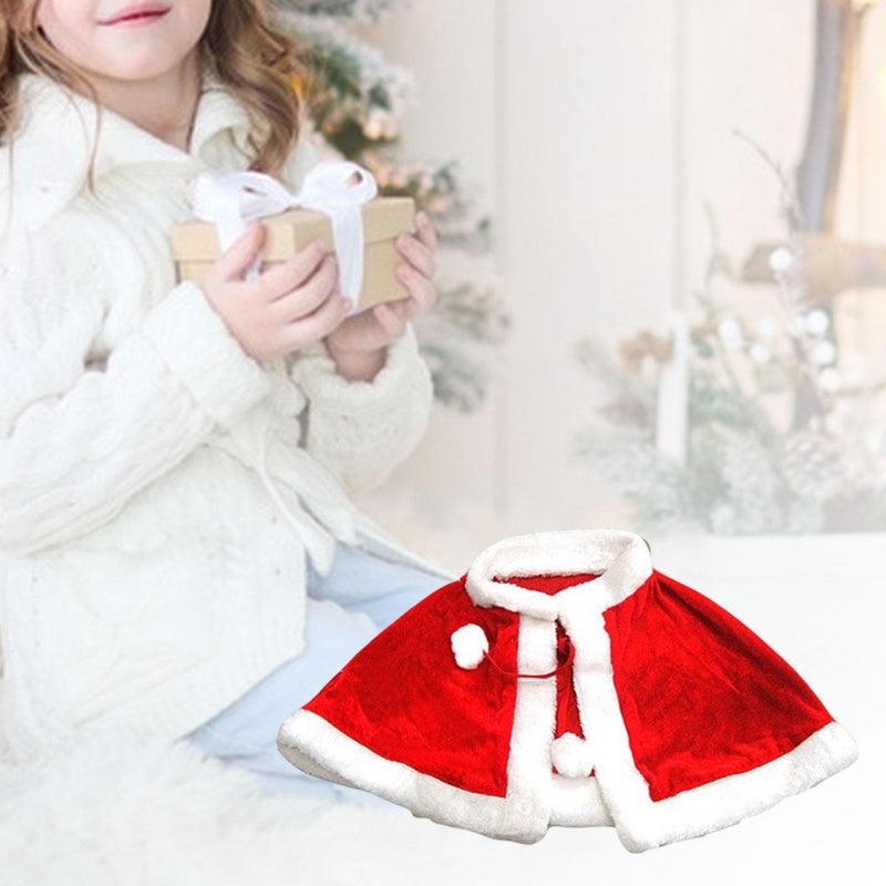 Red Velvet Cape Children's Christmas Stage Performance Carnival Festival
