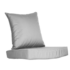 Outdoor Seat Cushion Set Waterproof Patio Furniture Cushion And Back Pillow Fade Resistant Deep Seat Set Chair Pad With Removable Cover For Chair Sofa Couch