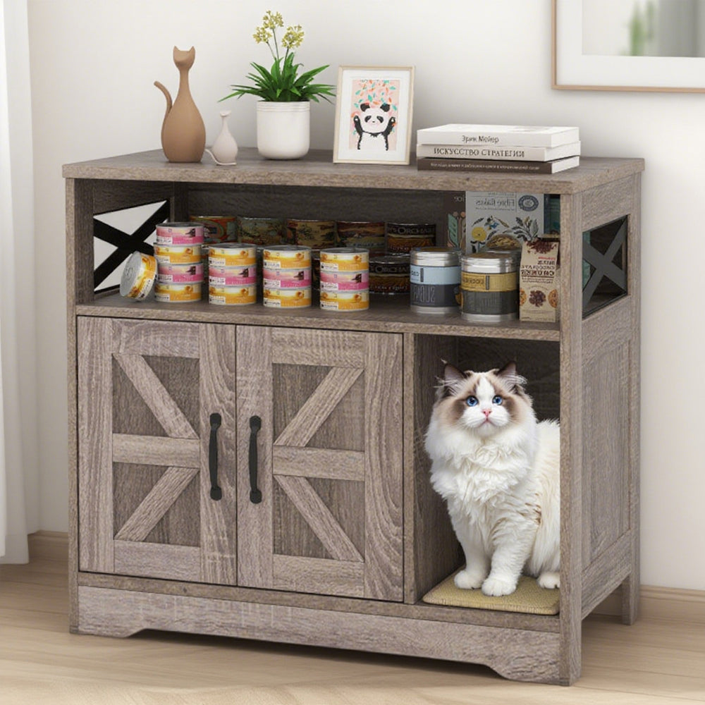Cat Litter Box Enclosure Hidden Cat Washroom Furniture With Storage