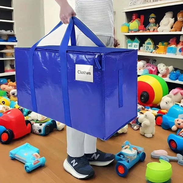 Oversized Mobile Bag With Reinforced Handle, Heavy-duty Storage Handbag, Used For Storing Clothes, Moving Supplies, Christmas Gifts, Sundries, Moving Items, Opaque MateriaOversized Mobile Bag With