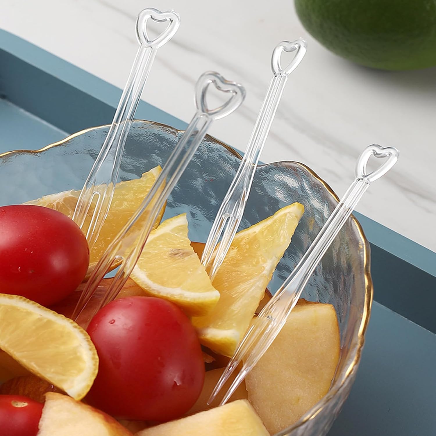 200pcs Disposable Plastic Mini Tasting Forks For Fruits, Desserts, Cheese Cubes, Snacks