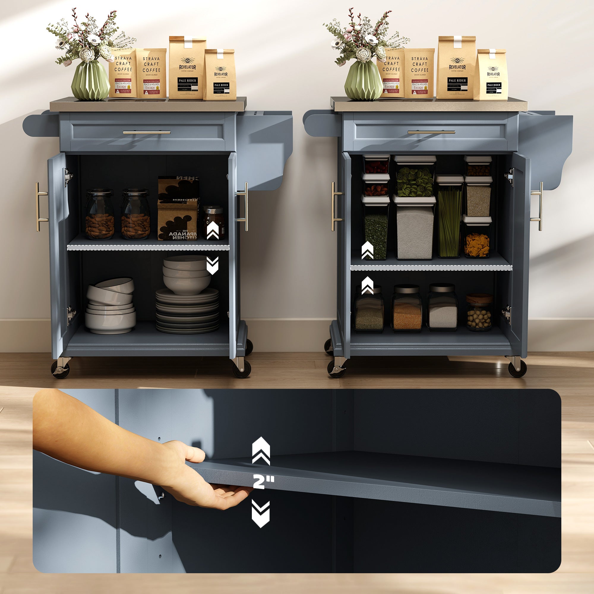 Kitchen Island on Wheels