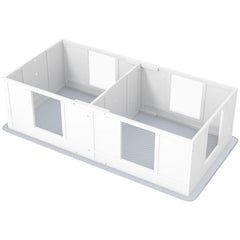 Double Room Design Whelping Box For Dogs With Whelping Pad