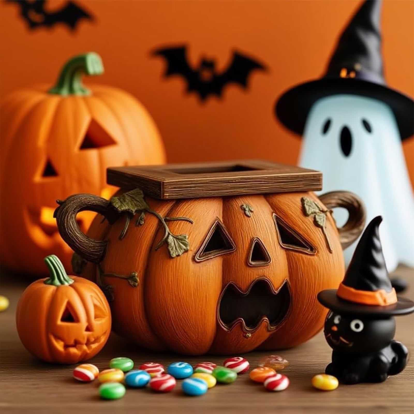 Halloween Pumpkin Tissue Box Holder Sanitary Rack