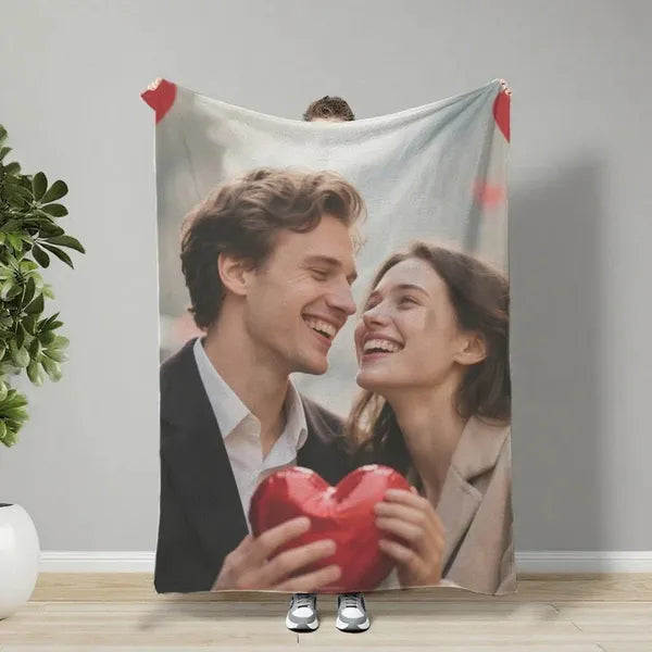 Custom Blankets Flannel With Photo Upload For Mother's Day - Must Upload The Image