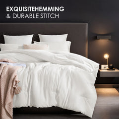 All Season White Oversized Solid Plump Duvet, Premium Hotel, Bedroom And Guesthouse Comforter. This Extra Warm Thick Winter Quilt Transitions Seamlessly For Spring, Autumn Use, Christmas Gift.