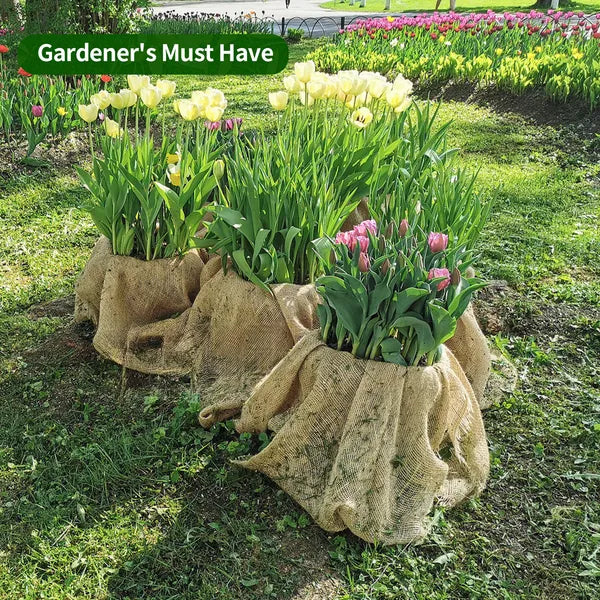 3.7ft*15ft Natural And Eco-friendly, Jute Cloth Roll, Garden Plant Cover, Soil-moisturizing And Weed-control Cloth, Biodegradable And Breathable Mulch