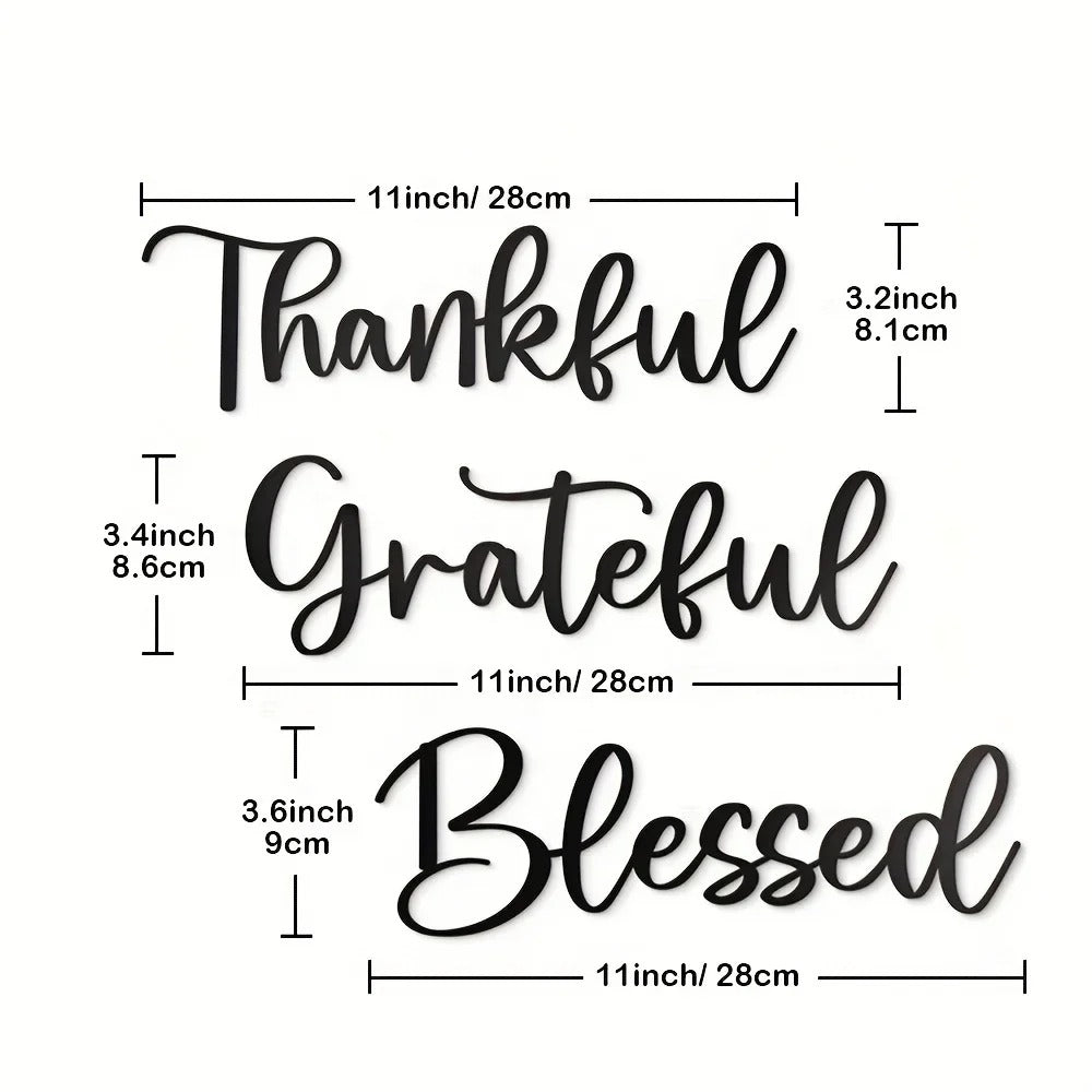 3-Piece Give Thanks' Scripture Wall Art Set