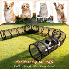 Outdoor Cat Enclosure, Portable Cat Tents For Outside, Cage Free Outside Cat Playpen Pet Enclosure, Cat Tunnel Outdoor Playground For Indoor Cats & Small Animals