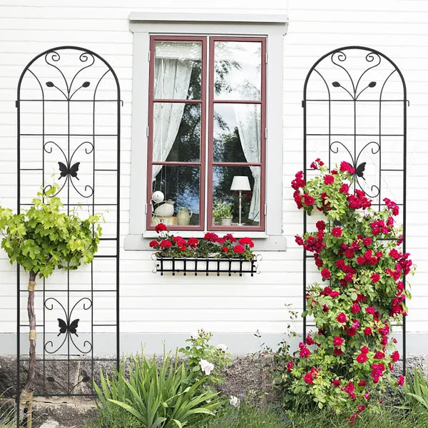 2 Pack Metal Garden Trellis 86.7 X 19.7 Rustproof Trellis For Climbing Plants Outdoor Flower Support