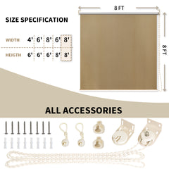 6'X6' Sesame-colored HDPE Spliced Roller Shutter