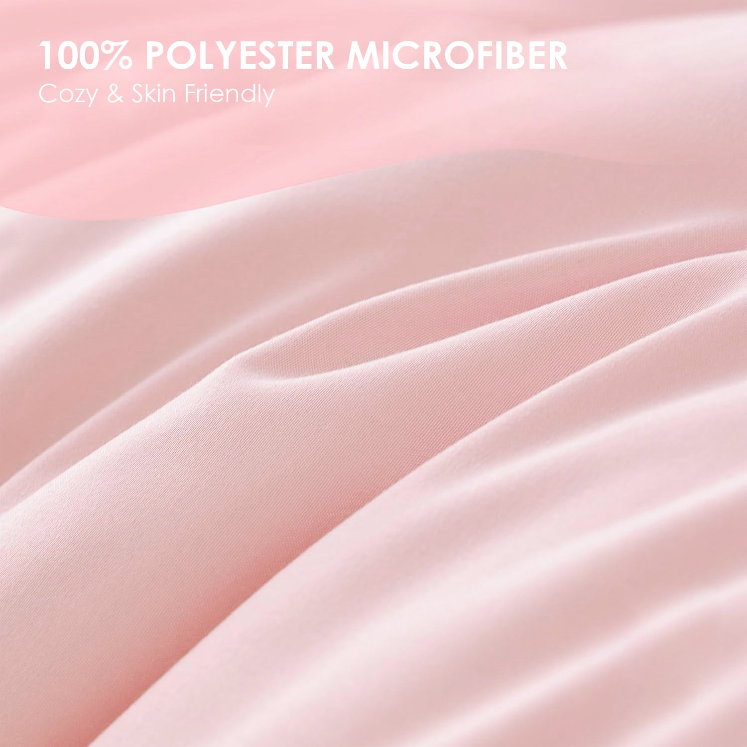White & Pink Oversized Duvet Cover Set Includes 1 Duvet Cover & 2 Pillowcases. Premium Breathable Fabric, Hotel-grade Minimalist Design. Versatile For Bedrooms And Guesthouses. Perfect Christmas Gift.