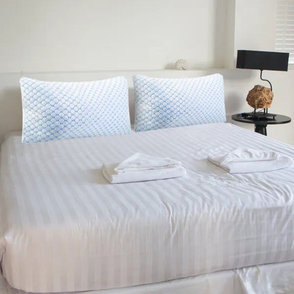 Cooling Memory Foam Pillow Ventilated Soft Bed Pillow W/ Cooling Gel Infused Memory Foam 2Pcs Queen Size