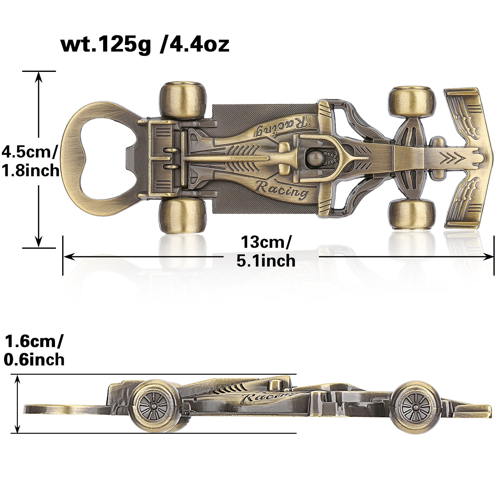 Exquisite Racing Bottle Opener,Meticulously Designed And Made Of Durable Materials, Perfect For Opening Bottles During Sports Events, Parties, Or At Home. Includes A Black Drawstring Bag.